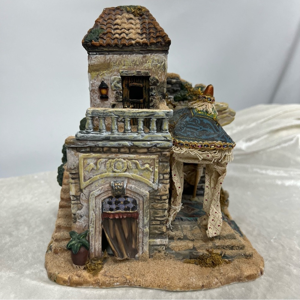 Mercasia holiday Christmas nativity Village building rug shop